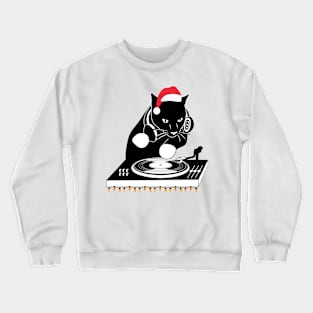 DJ Cat Christmas Edition Crewneck Sweatshirt